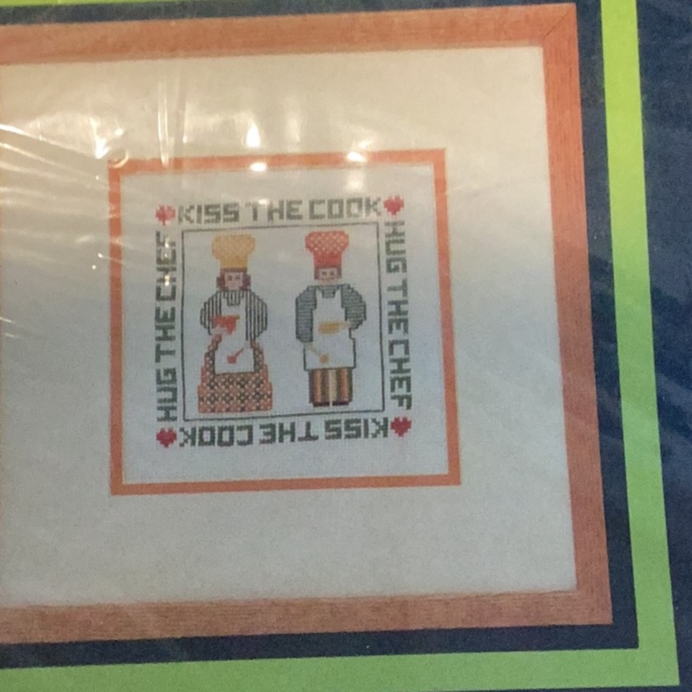 Creative Expressions "Kiss The Cook" Counted Cross Stitch Kit NWT #268
